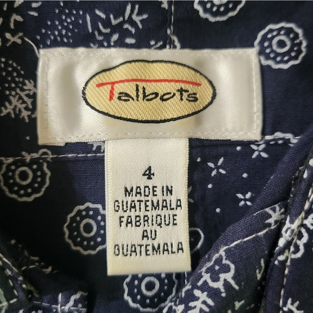 Talbots Denim Patchwork Sleeveless Button-Down Sh… - image 3